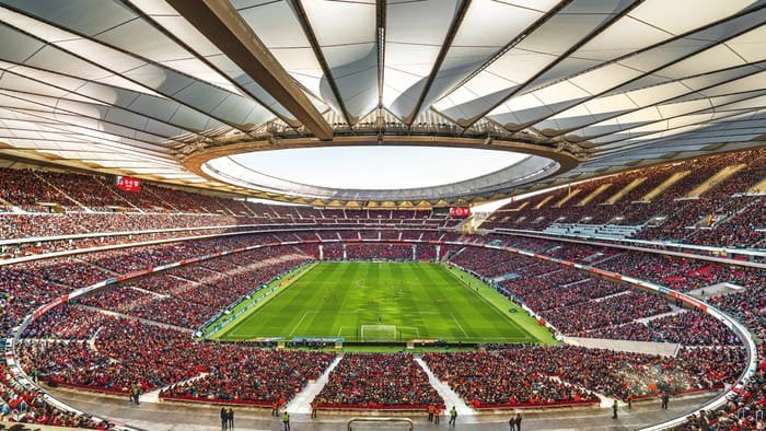 sân vận động Wanda Metropolitano, một trong những sân vận động hiện đại nhất châu Âu.
