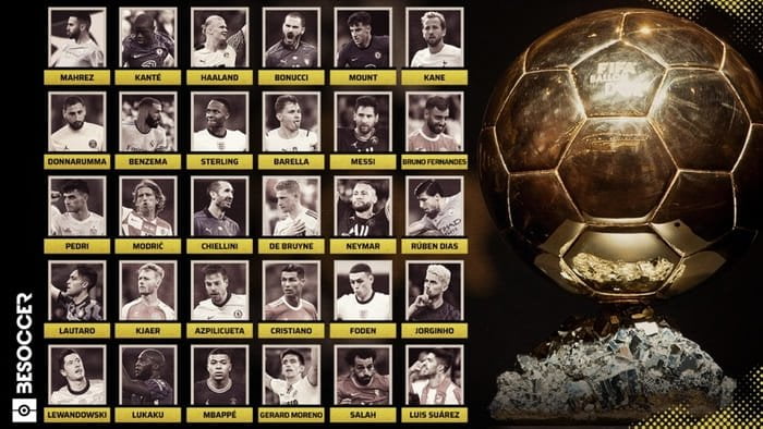 Danh sách 30 cầu thủ được ứng cử cho Quả bóng Vàng
